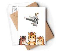 Flying Kick Martial Arts Practice Postcards Envelopes Cards Mailing Year Horse