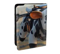 Flying Little Cow Printed Passport Holder,Travel Pu Leather Passport Cover Case Organiser for Men Women,6.5 Inch