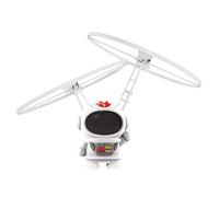 Flying Machines The Astronauts Hand Controlled Flying Toys Mini Drone with Controller Lights for Kids and Adults Indoor Outdoor (White, One Size)