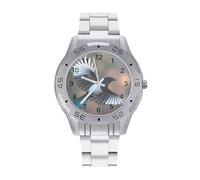 Flying Magpie Bird Business Men's Wrist Watches Analog Quartz Stainless Steel Strap Waterproof Watch