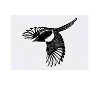 'Flying Magpie' Temporary Tattoo - Water Resistant, Skin-Safe, Non-Toxic Transfer (TO00046552)