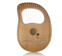 Flying Melody“OW”16-String Wooden Lyre Harp,Mahogany Wood String Instrument with Carry Bag,Tuning Wrench,Cleaning Cloth and backup 16 Strings, Gift Idea