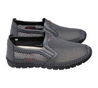 Flying Mesh Flat Shoes Men Lightweight Slip On Breathable, Low Top Rubber Outsole Walking Shoes, Flat Bottom Wide Fit Loafers Shoes, Comfortable Outdoor Driving Shoes For Working Causal