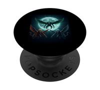 Flying Monkeys under the terrestrial moon for fish lovers PopSockets Adhesive PopGrip