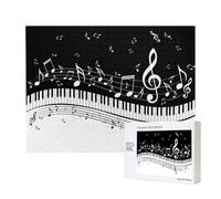 Flying Music Notes Musical Piano Keys,500 Pieces Wooden Jigsaw Family Game Jigsaw Puzzles for Adults Teens Home Decor