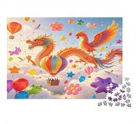 Flying Mythical Creature Sky Fantasy Scene 1000 Piece Jigsaw Puzzle Paper Adult Suitable Jigsaw Puzzle for Adults Relax Focus Family Home Decor Gift 70x50cm/1000pcs