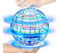 Flying Orb Ball Toy,Flying Ball Drone Hand Controlled, Flying Hover Ball Toys with LED Light, Cool Toys Birthday Gift, Cosmic Globe Boomerang Ball for Boys and Girls (Blue)