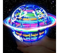 Flying Orb Ball Toy, Magic Flying Ball Hover Spinner Boomerang with LED Lights, Hand Controlled Magic Floating Toy for Kids 6 7 8 9 10 12 Boys Girls Blue