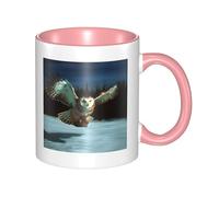 Flying Owl Dual Color Ceramic Coffee Mug 330ml - Classic Tea Cup, Gift Mug, Microwave Safe, Office and Home Drinkware