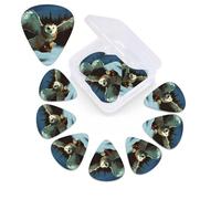 Flying Owl Guitar Picks 12 Pack Plectrums with Organizer Box, 3 Different Thickness Includes Thin Medium Heavy Picks