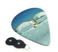 Flying Owl Printed Guitar Picks 6 Pcs Guitar Plectrum Acoustic Electric Guitar Pick For Bass Electric Acoustic Guitars Ukulele Thin Medium Thick Set 0.96mm