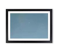 Flying Past The Moon Framed Print | A2 Black Framed Wall Art | Ready to Hang | Modern Space Picture | Living Room Bedroom Lounge Office