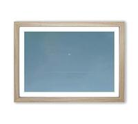 Flying Past The Moon Framed Print | A2 Oak Framed Wall Art | Ready to Hang | Modern Space Picture | Living Room Bedroom Lounge Office
