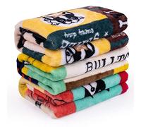 Flying Paws Dog Blankets,3 PCS Soft Pet Blanket Washable Puppy Flannel Blankets,French Bulldog Pattern Dogs & Cats Blankets,M 60×80 cm Fluffy Blanket