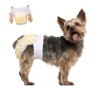 Flying Paws Dog Nappies Female, S-15 Pull-Up Disposable Dog Diapers, 360 Stretchy Waistband Female Nappies, Fits Waist 25-42 cm Small Nappies for in Heat, Period, Incontinence, Training
