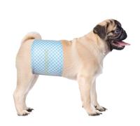 Flying Paws Male Dog Nappies, M-40 count, with Wetness Indicator Super Absorbent Dog Wraps, Adjustable Medium Diapers for Male, Puppy Incontinence Pants