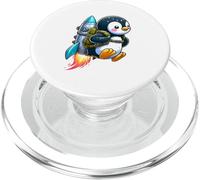 Flying Penguin with Jetpack PopSockets PopGrip for MagSafe