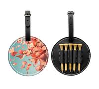 Flying Petals Black Printed Golf tee Storage Bag - for Men only, Durable PU Material, Easy to Carry, Enhance The Golf Experience