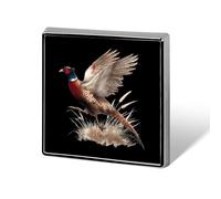 Flying Pheasant Square Enamel Brooch Pin Button Badges Decoration Hat Clothing Bag Accessories Gift Crafts