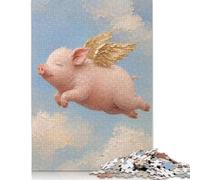 Flying Pig Golden Wings Jigsaw Puzzle 500 Pieces, Family Game