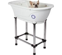 Flying Pig Pet Dog Cat Washing Shower Grooming Portable Bath Tub (White, 37.25"x19.25"x35.25")