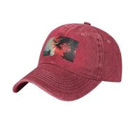 Flying Pixel Eagle One Size Print Cowboy hat - Adjustable, Suitable for Hiking, Traveling and Various Occasions. Red