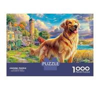 Flying Puppy Jigsaw Puzzles 1000 Pieces. Whimsical Challenge Toy for Adults Kids Age 14 Years Up 52x38cm/1000pcs