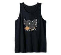 Flying Raven with Rugby Ball Cartoon Tank Top