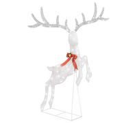 Flying Reindeer Christmas Decoration 120 LEDs Xmas Decor Gold/White vidaXL