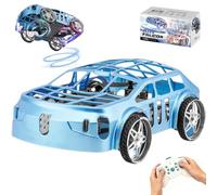 Flying Remote Control Car,2025 New 2.4G RC Flying Car Drone Toy Land Air Dual Mode+One Key Take Off/Landing/Drift+LED Lights,Zero Gravity Technology Mini Remote Control Cars (Blue/2Batteries)