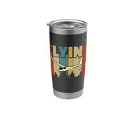 Flying Retro Plane Glider Airplane Sailplane Pilot Gliding Stainless Steel Insulated Tumbler