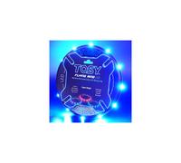 TOSY Flying Ring - 12 LEDs, Super Bright, Lost Mode, Auto Light Up, Camping Essentials for Kids/Teens/Boy/Girl, Safe & Soft, Waterproof, Pool/Beach Games, Lightweight Toy (Blue)