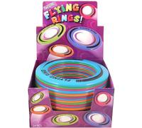 HENBRANDT 24 x Flying Neon Frisbee Rings Beach or Sand Toy Disc Fun Kids Throw Game Boy Girl Garden Outdoor Ball