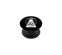 Flying Saucer Abducted Cow Space Humor UFO Alien Abduction PopSockets Adhesive PopGrip