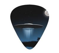 Flying Saucer At Night Guitar Paddle 12 Pack Guitar Pickup Suitable For Playing Acoustic Guitars, Electric Guitars, Etc.