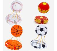 Flying Saucer Ball, 4 Types Magic Ball Toy with Lights Strange Magic Flying Saucer Ball Decompression Deformation Foot Stomp Venting Stomp Ball for Dogs Cats Pets (4PCS)