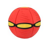 Flying Saucer Ball for Dogs - Glow in The Dark Transforming Fetch Toy, Bouncy Disc to Ball Dog Toy for All Breed Sizes, Durable Chew-Resistant Interactive Play