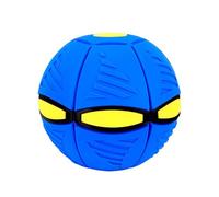Flying Saucer Ball for Dogs - Glow in The Dark Transforming Fetch Toy, Bouncy Disc to Ball Dog Toy for All Breed Sizes, Durable Chew-Resistant Interactive Play