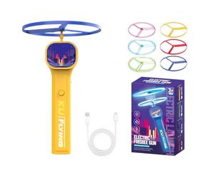 Flying Saucer Cat Toy - Interactive Kitten Fetch Dis c Launc hing Toy | Kitten r C hasing Flyi ng Saucers - for Mental Stimul Development Owner Bonding Time Indoor Outdoor Yar