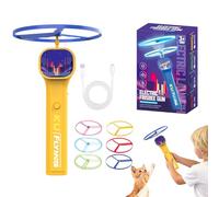 Flying Saucer Cat Toy | Rechargeable Disc Launching Toy,Cat Enrichment Flying Saucer - for Behavior Development Owner Bonding Time Mental Stimulation Pet Indoor Play Yard