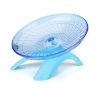 Flying Saucer Hamster Wheel Super-Silent Hamster Wheel Plastic Stable Pets Exercise Wheel Non Slip Run Silent Wheel for Small Pets (Blue)