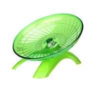 Flying Saucer Hamster Wheel Super-Silent Hamster Wheel Plastic Stable Pets Exercise Wheel Non Slip Run Silent Wheel for Small Pets (Green)