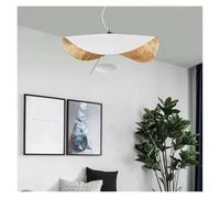 Flying Saucer Hat Art Indoor Modern Curved Surface Chandelier for Living Room Restaurant Kitchen Pendant LED Lighting Decor(Warm White,Ceiling White 40cm)