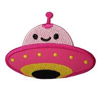 Flying Saucer Patch Iron Sew On Alien Spaceship UFO NASA Space Embroidered Badge