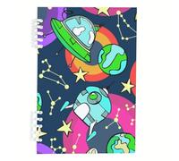 Flying Saucers Notebook, Coloured Planets A5 Notebooks, Lined Paper Lined Notebook 120Pages/60Sheets, Book for Women, Note Pads A5 for Man, Office Paper Products Women Man