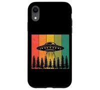 Flying Saucers Over Forest UFO Abductions Alien Conspiracies Case for iPhone XR