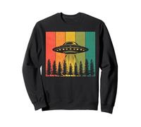 Flying Saucers Over Forest UFO Abductions Alien Conspiracies Sweatshirt