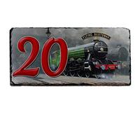Flying Scotman House Number Slate Name Gate Sign Plaque Door Personalised SL29
