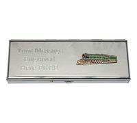 Flying Scotsman Enamel 7 Day Pill Box with Mirror & Free Engraving Message 135