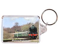 Flying Scotsman - Steam Train/Engine - Double Sided Large Keyring Gift/Present/Souvenir BBSK1091